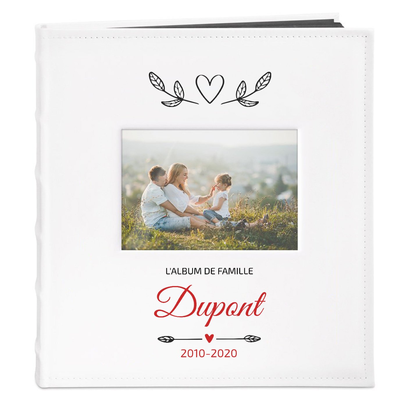 Murrano Personalized Photo Album with Window - Couple/Family