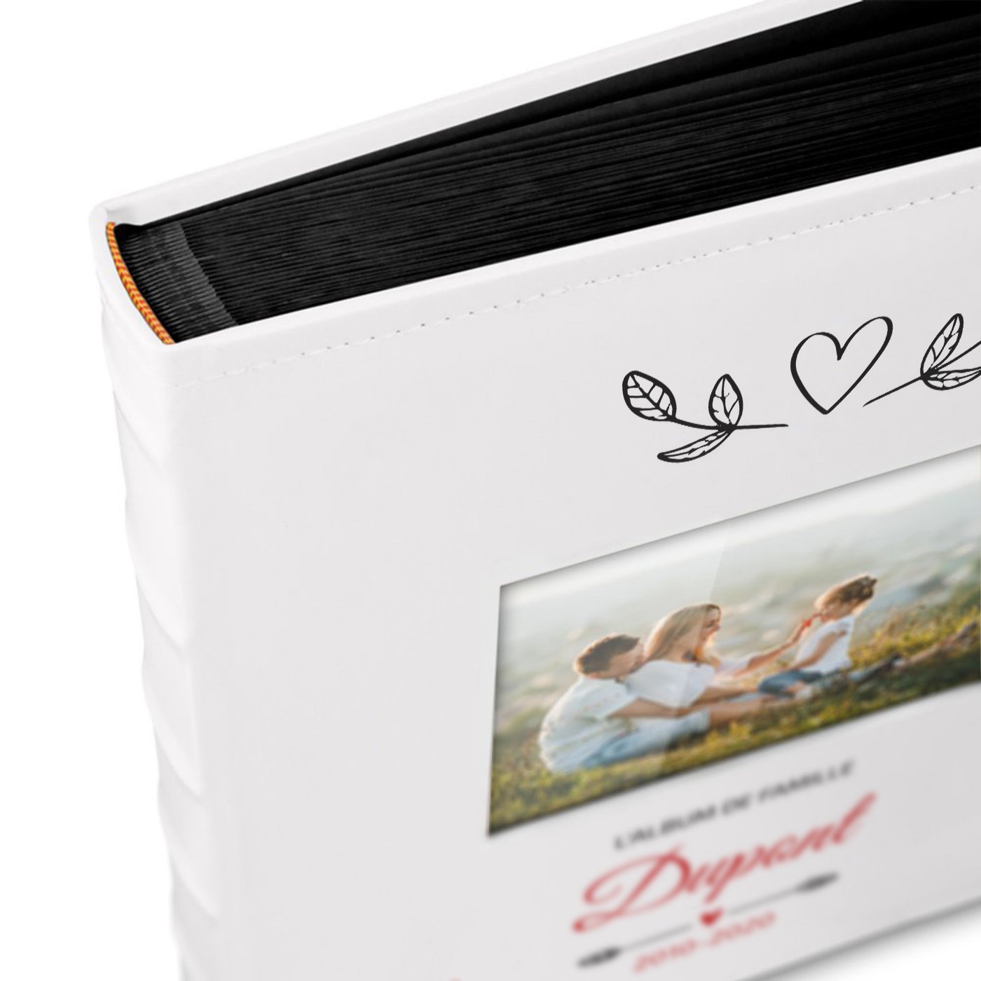 Murrano Personalized Photo Album with Window - Couple/Family