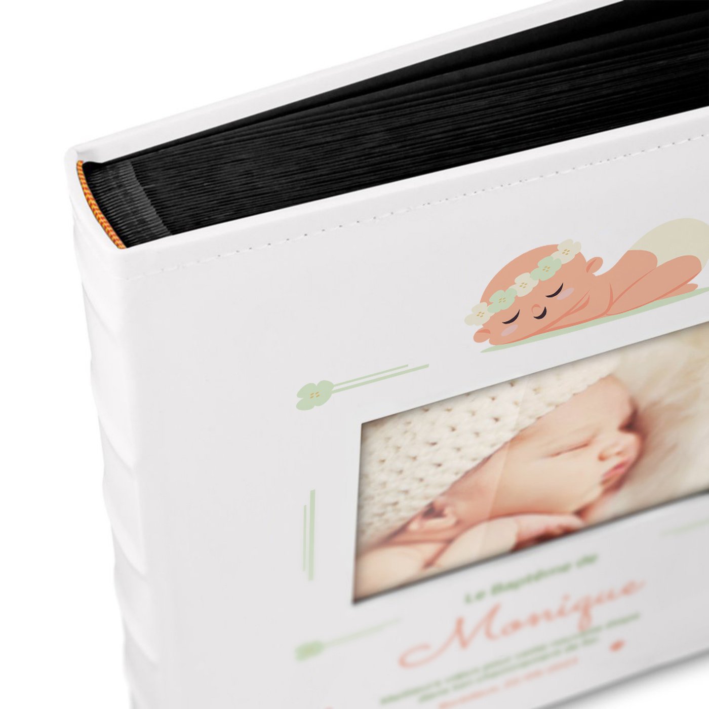 Murrano Personalized Photo Album for Baby Girl's Baptism