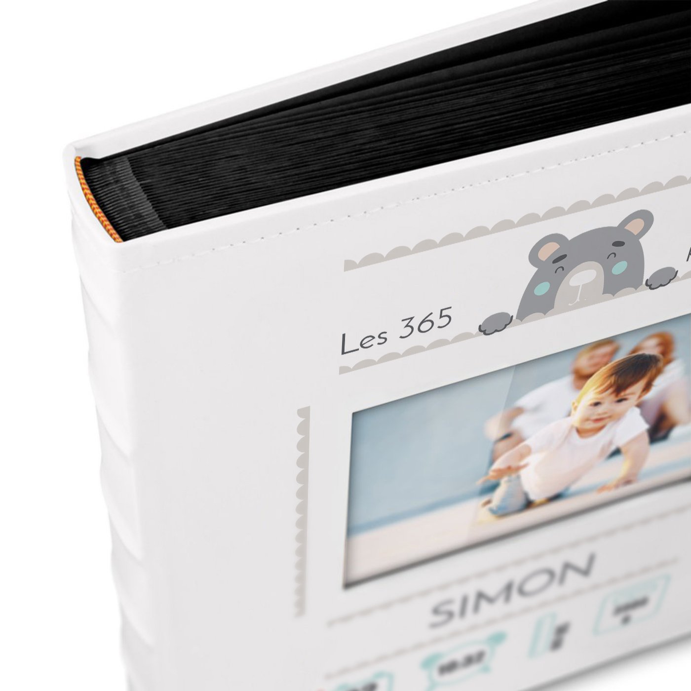 Murrano Personalized Photo Album with Window for Baby Boy