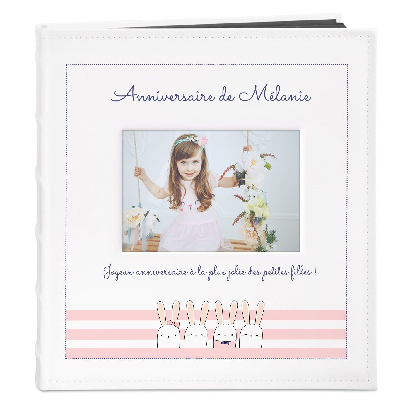 Murrano Photo Album with Window and Customization for a Little Girl's Birthday