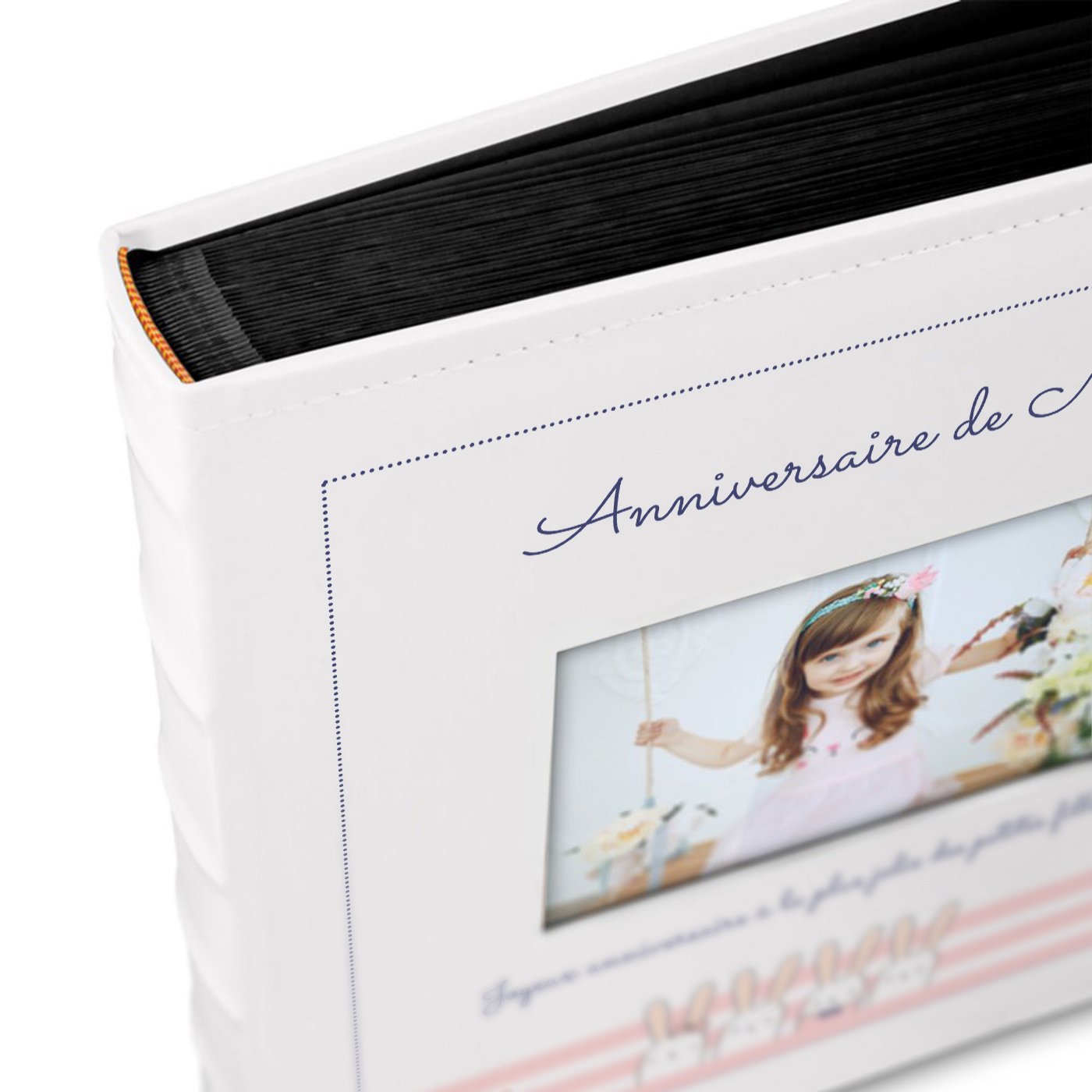 Murrano Photo Album with Window and Customization for a Little Girl's Birthday