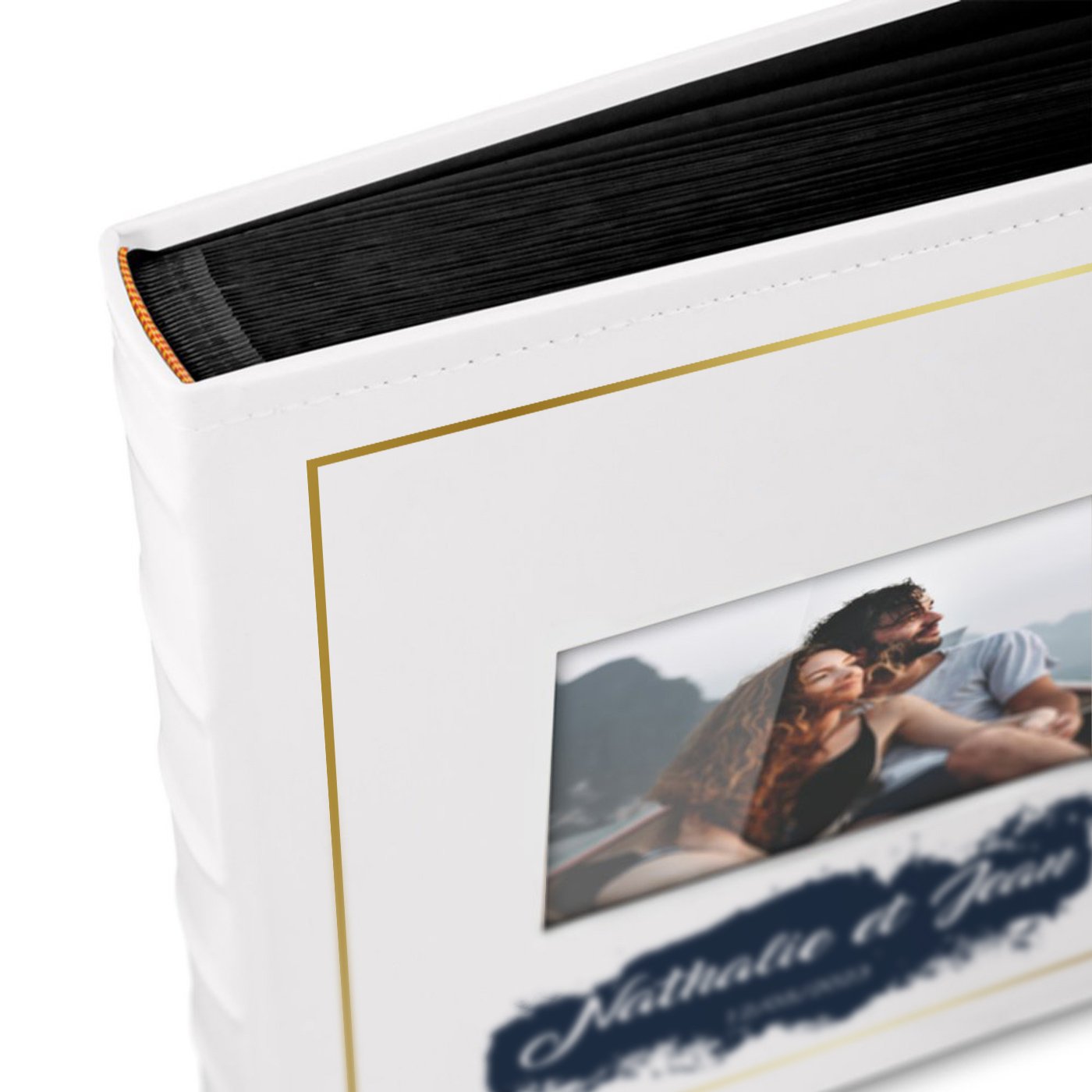 Murrano Personalized Photo Album with Window for Couple