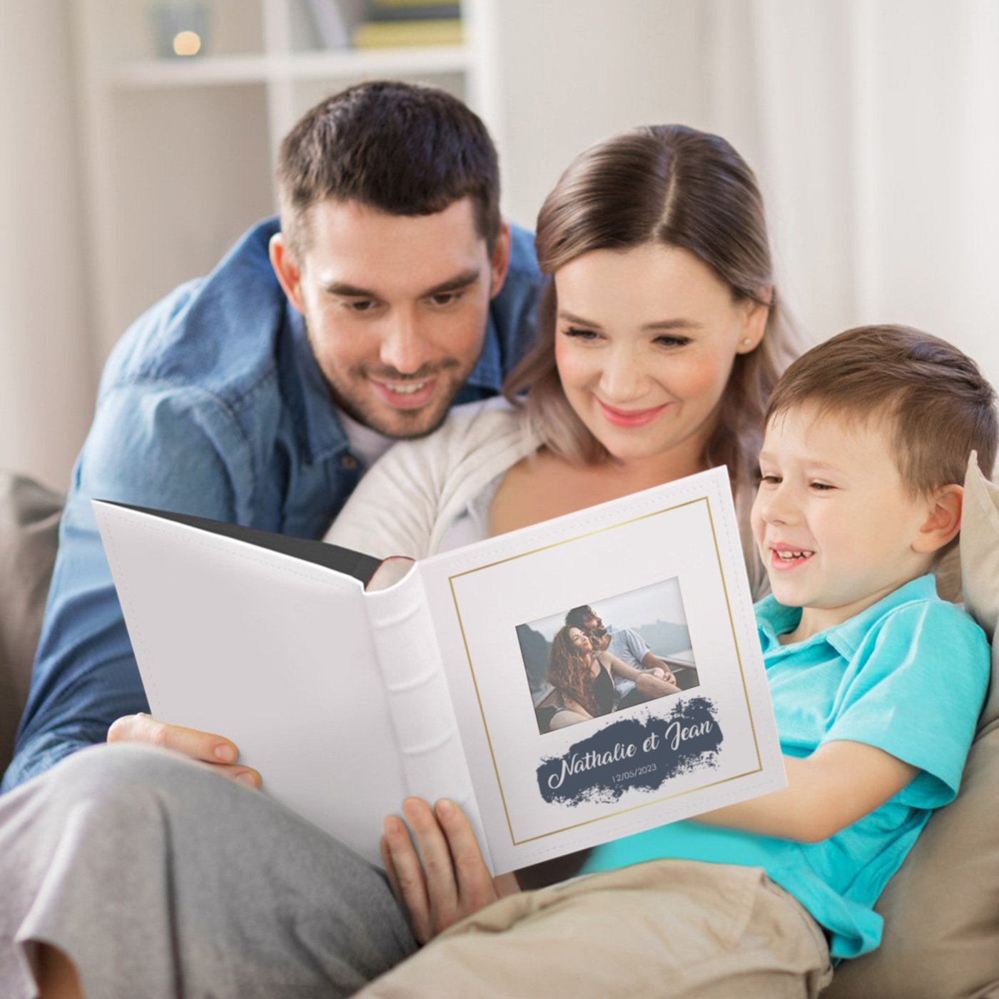 Murrano Personalized Photo Album with Window for Couple
