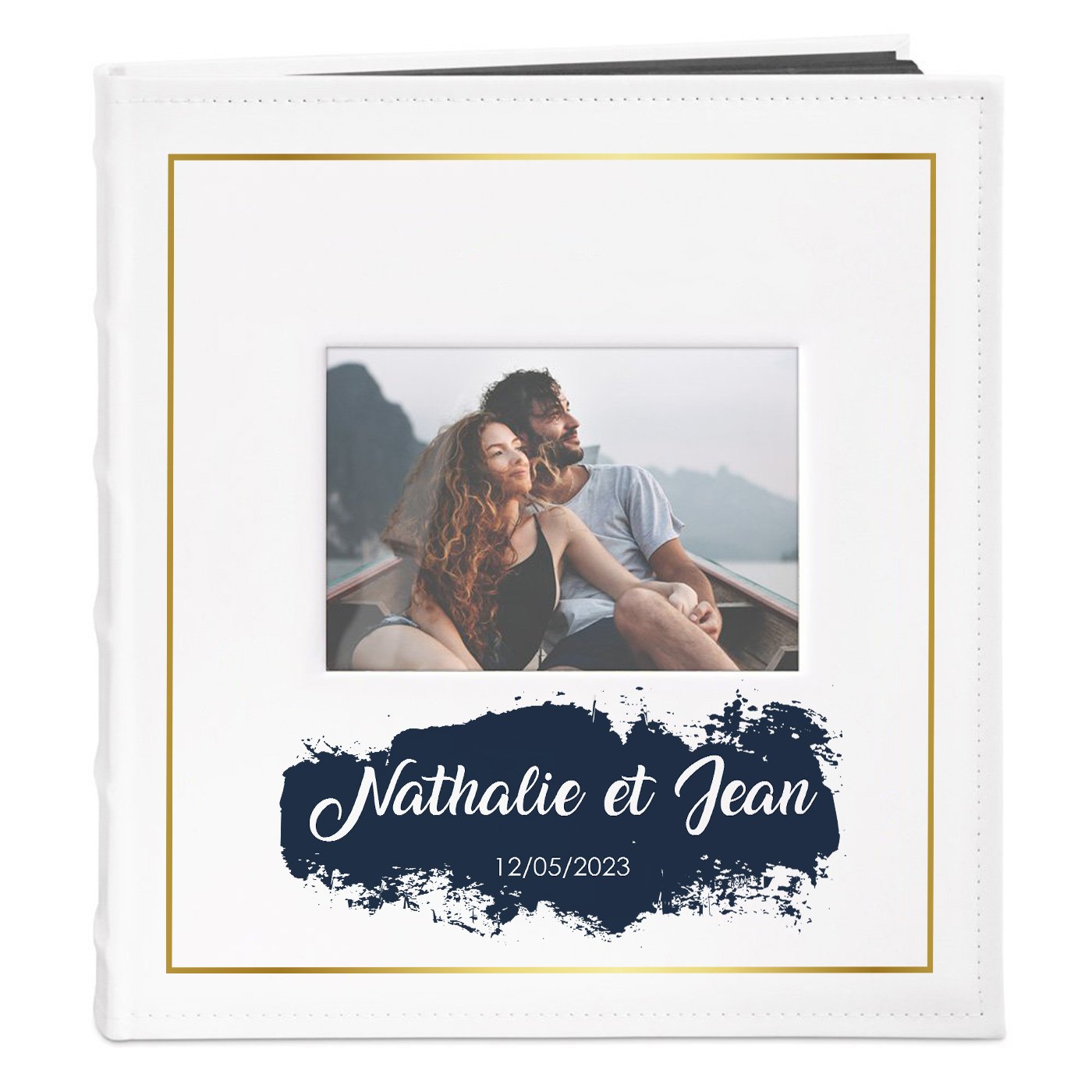 Murrano Personalized Photo Album with Window for Couple