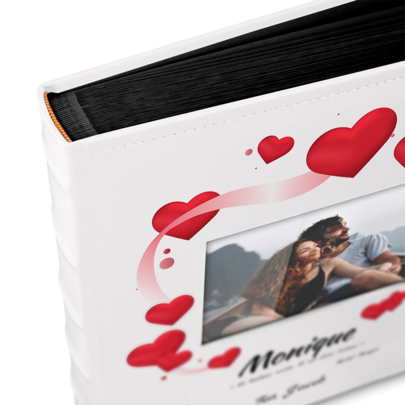Murrano Personalized Photo Album with Window for Couples