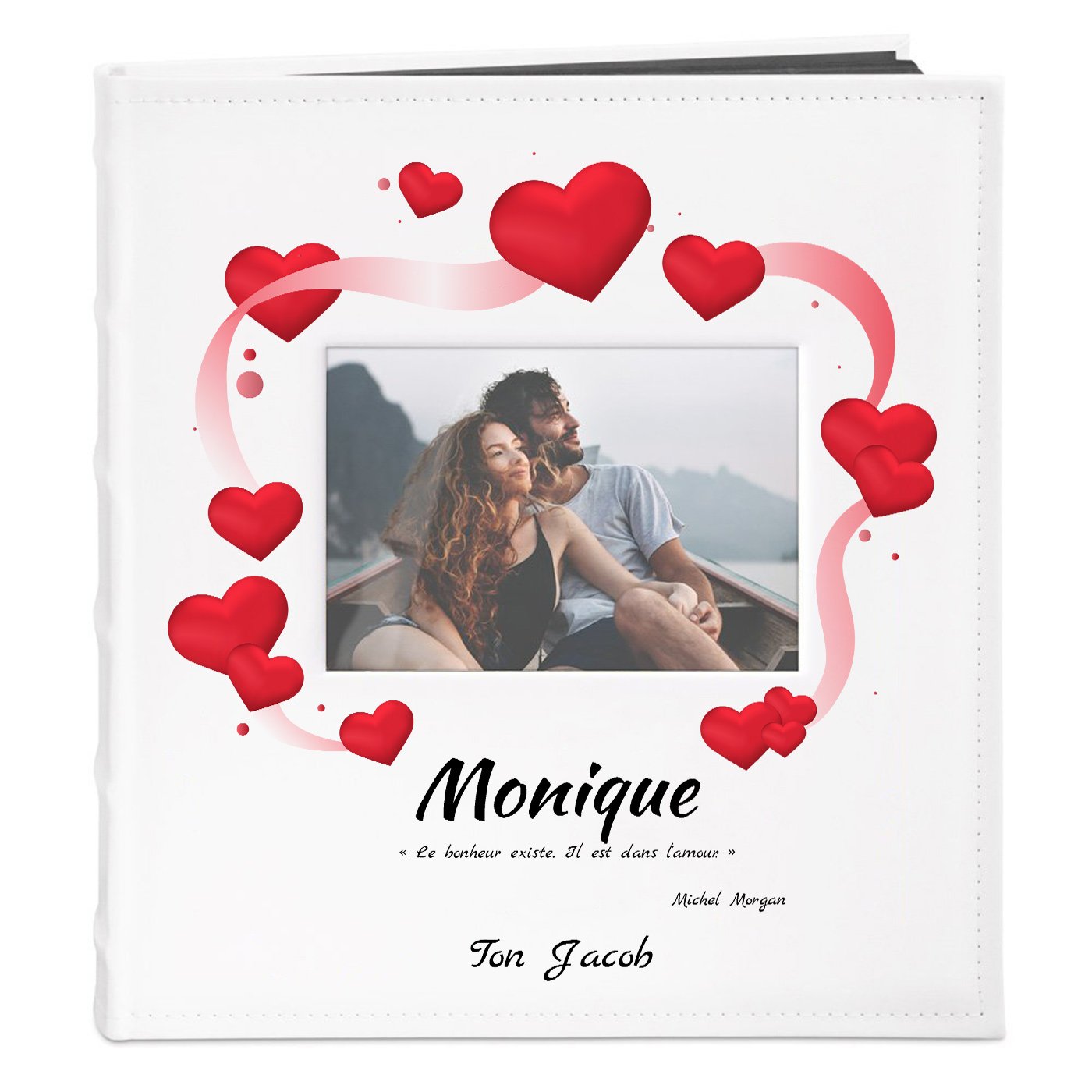 Murrano Personalized Photo Album with Window for Couples