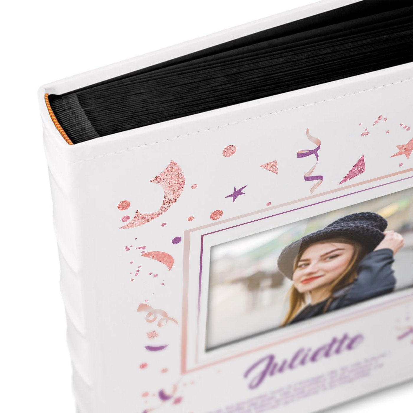 Murrano Personalized Photo Album with Window for 18th Birthday Girl