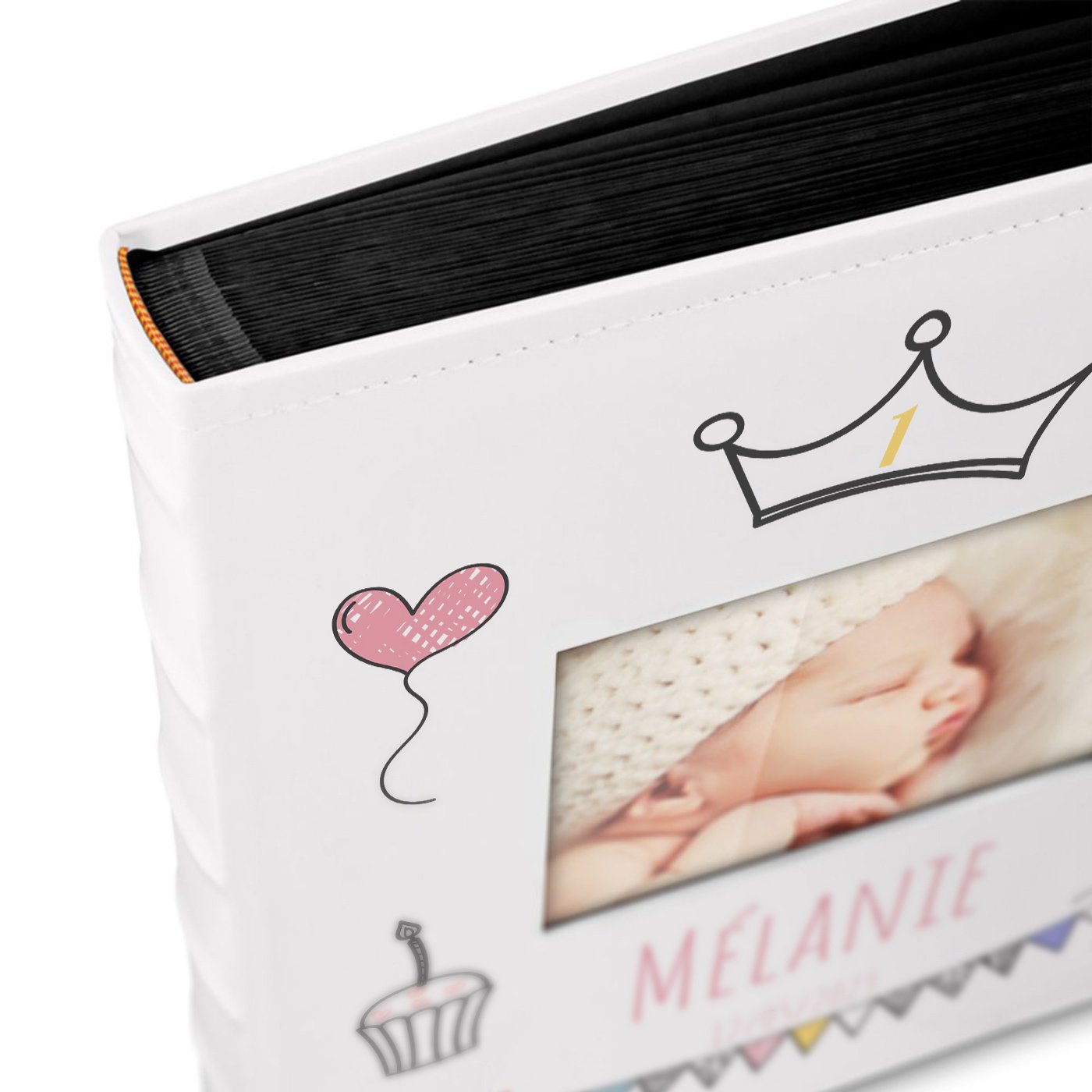 Murrano Personalized Photo Album with Window for Little Princess