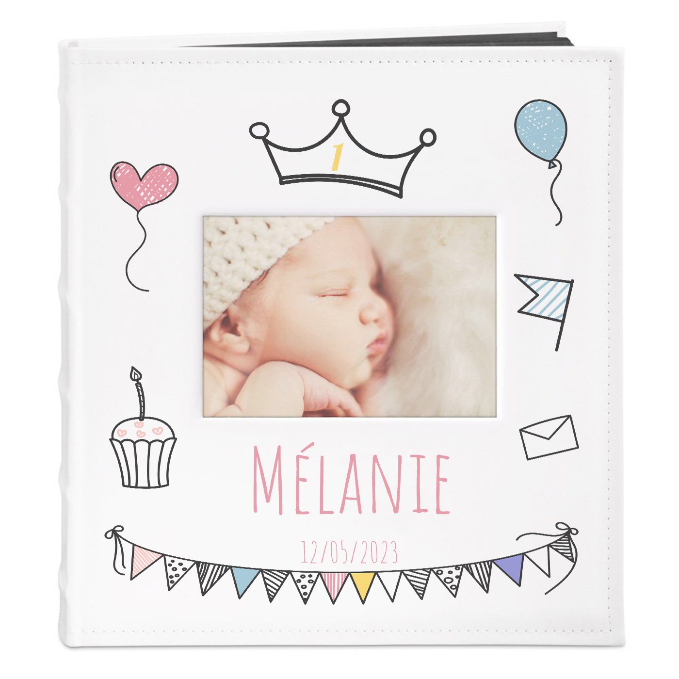 Murrano Personalized Photo Album with Window for Little Princess