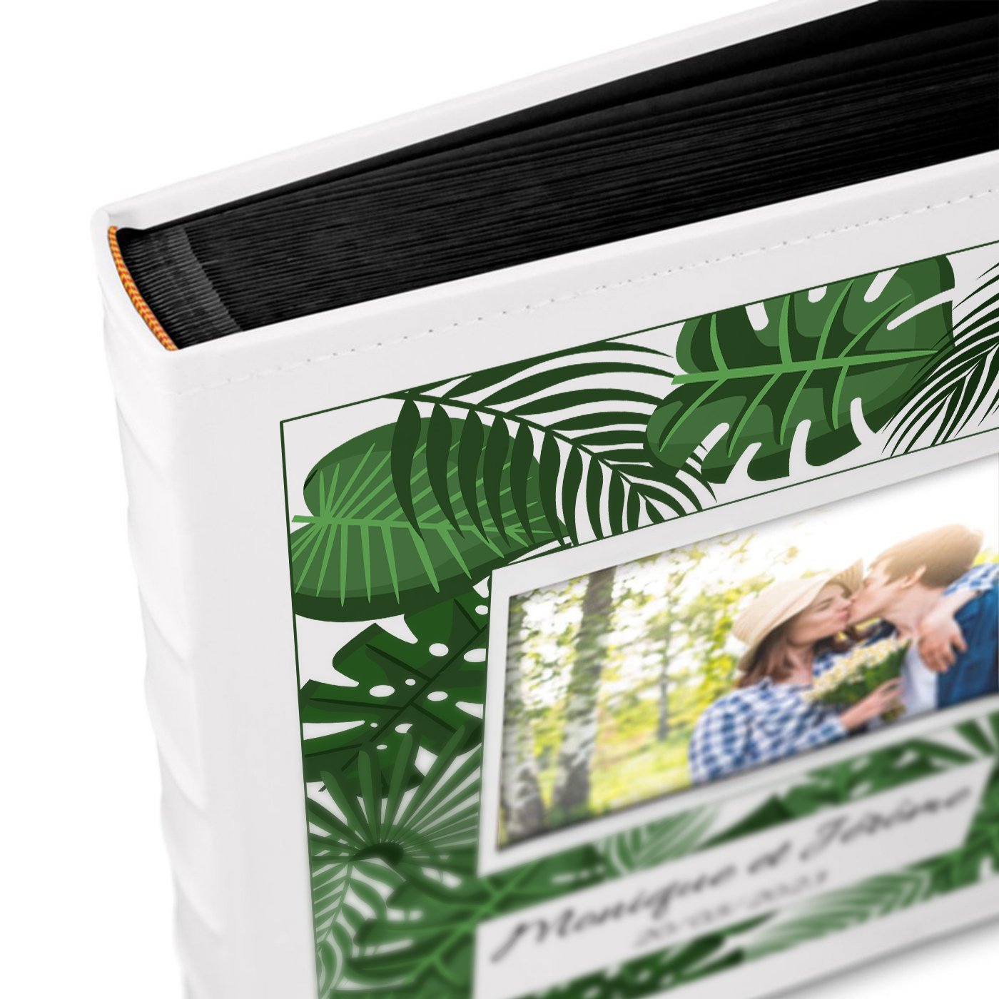 Murrano Personalized Photo Album with Window for Couple