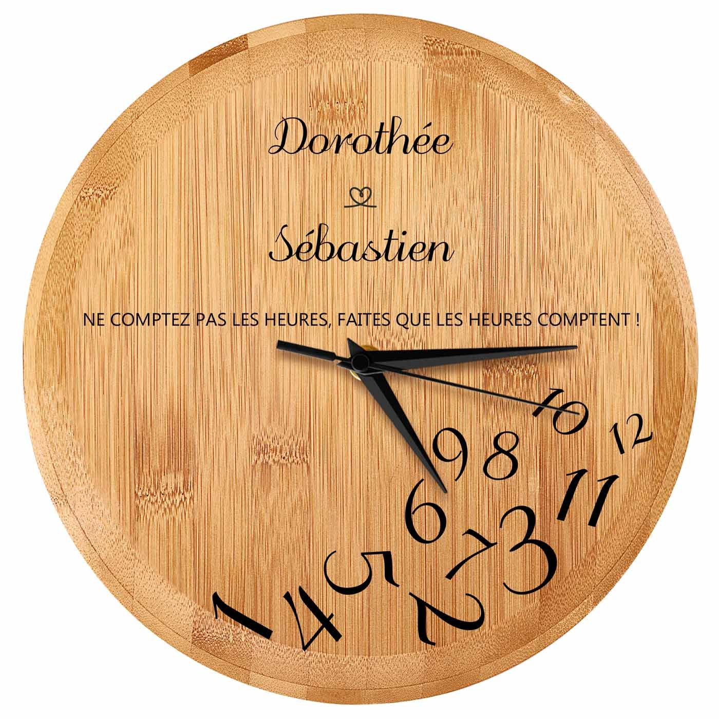 Reloj de pared personalizado Murrano para padres