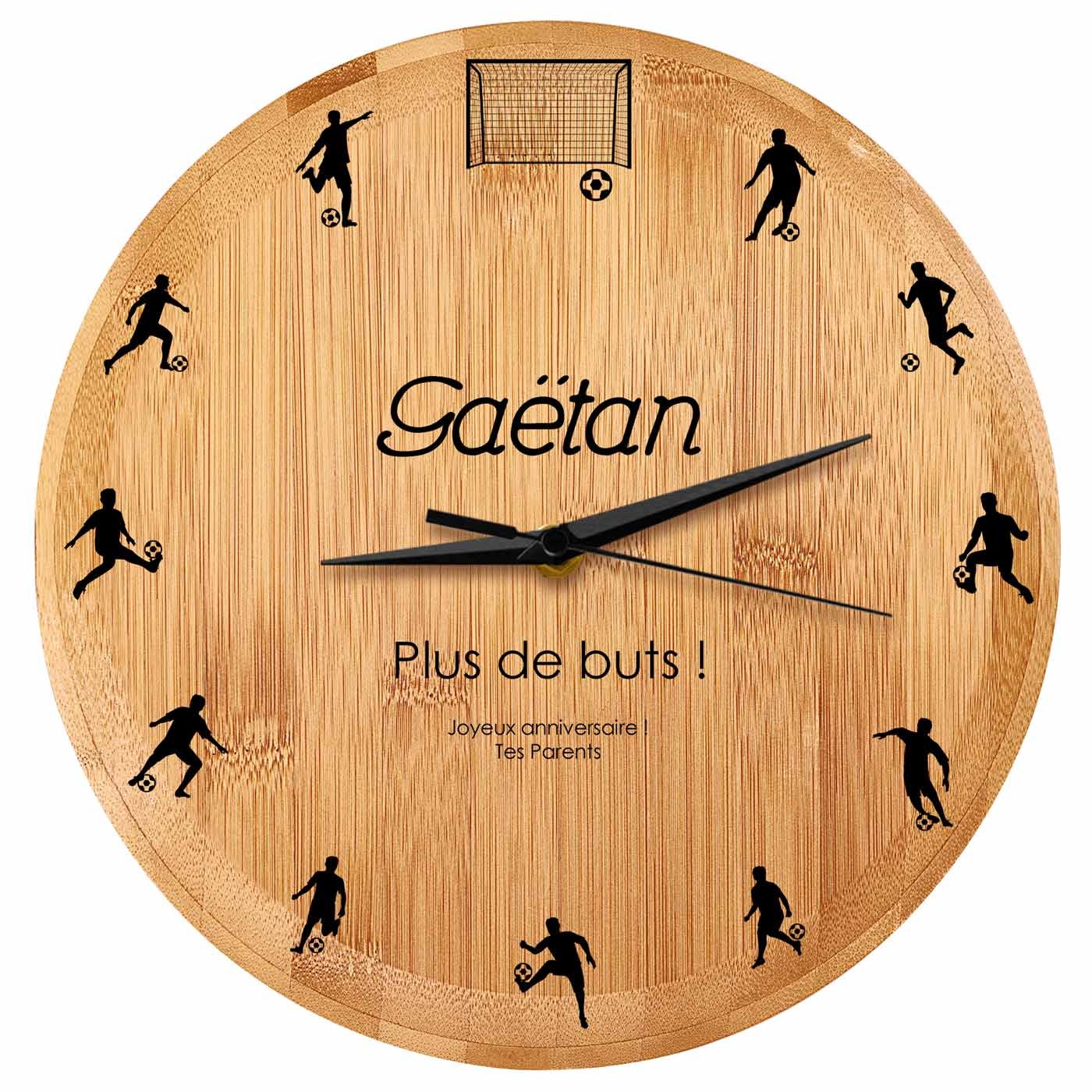 Reloj de Pared Personalizado Murrano para Aficionado al Fútbol