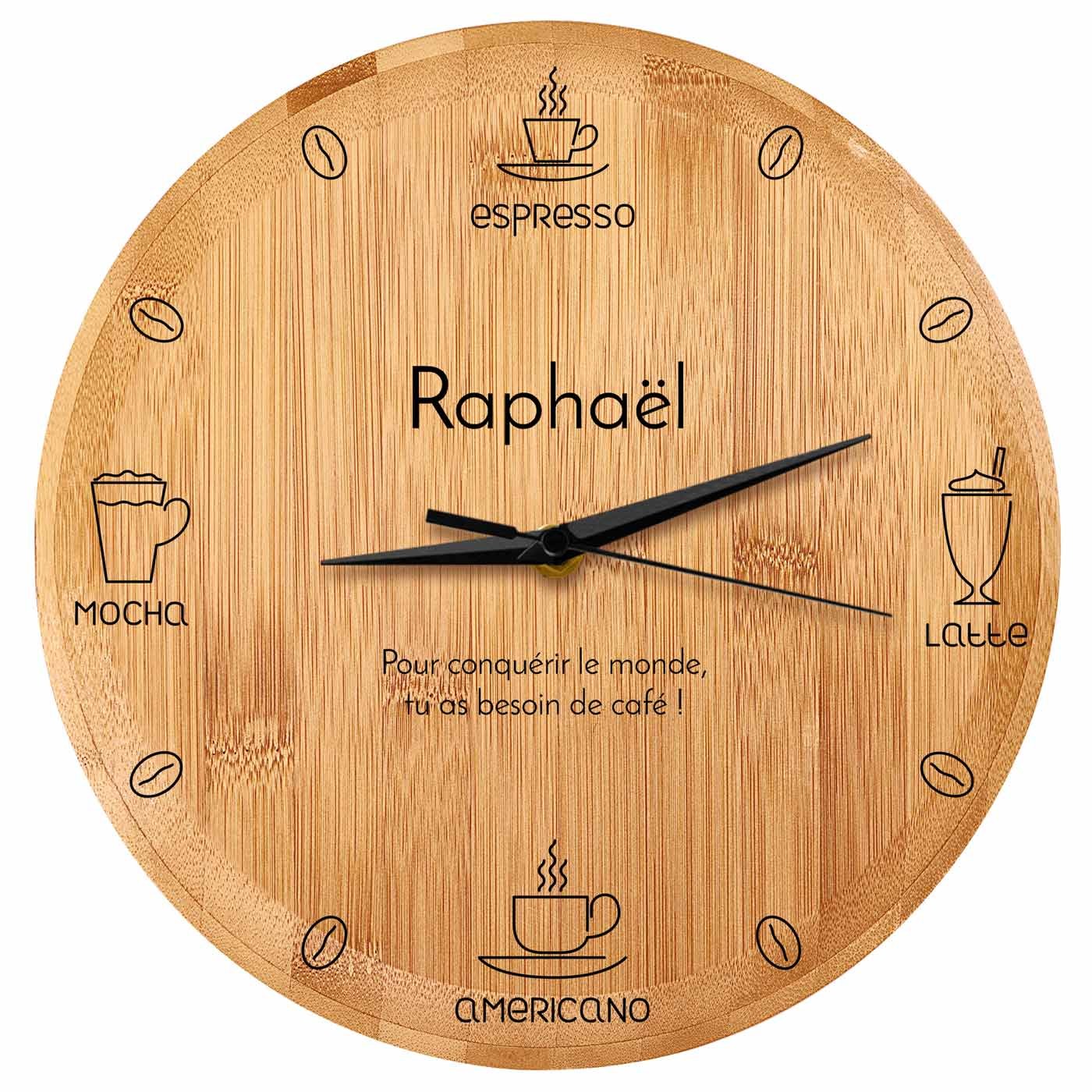 Reloj de pared personalizado Murrano para los amantes del café