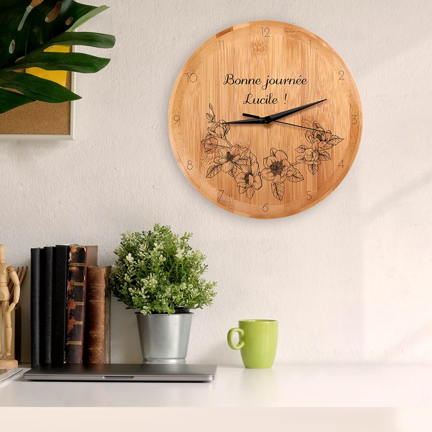 Reloj de pared personalizado Murrano para tía
