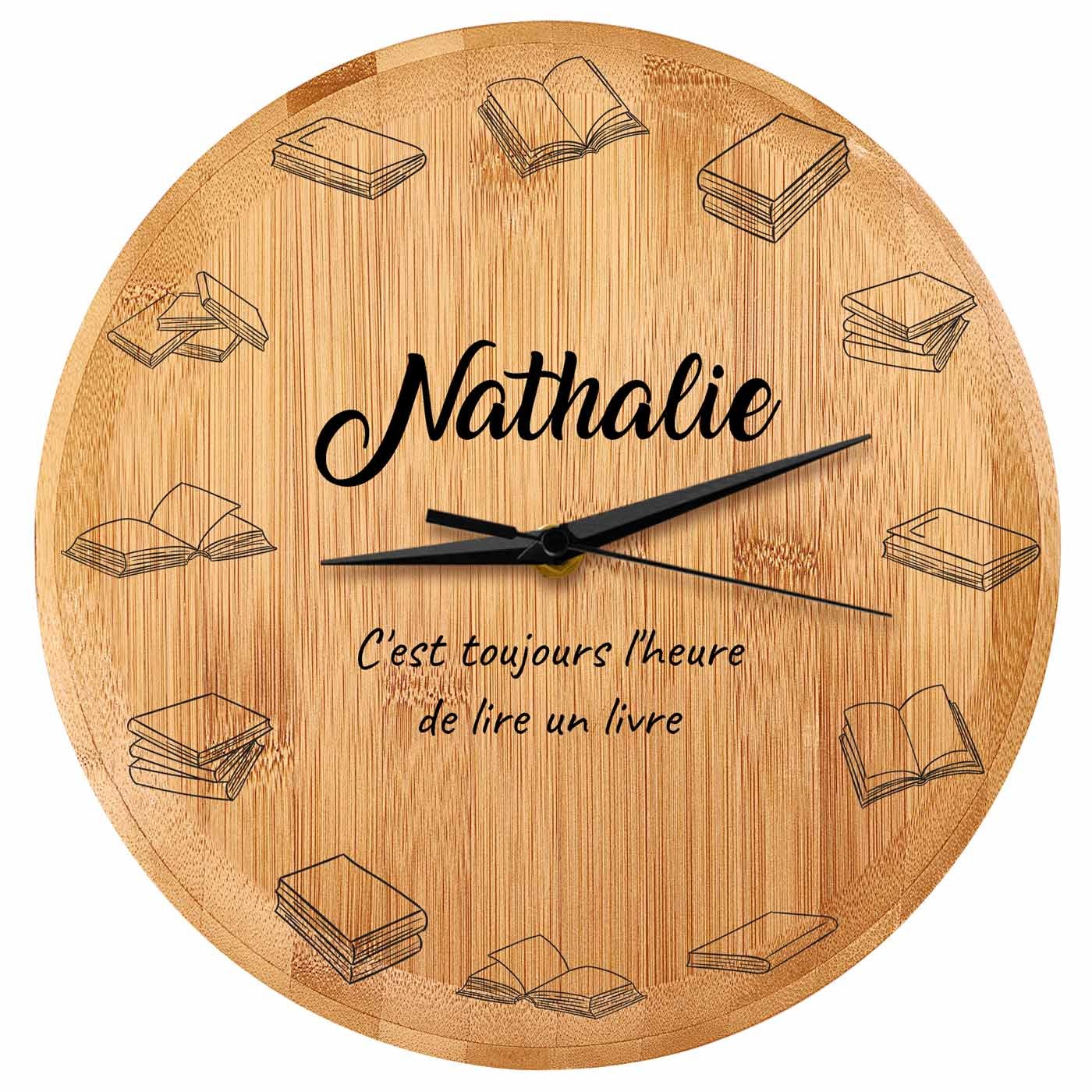 Reloj de pared personalizado Murrano para amantes de los libros