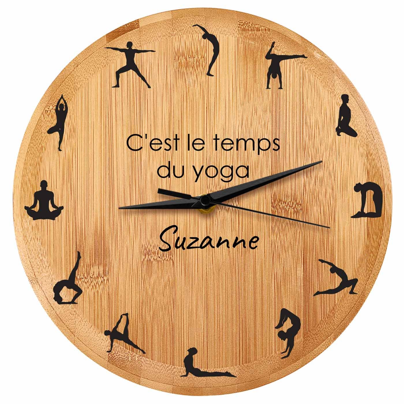 Reloj de Pared Personalizado Murrano para Hermana Fanática del Yoga