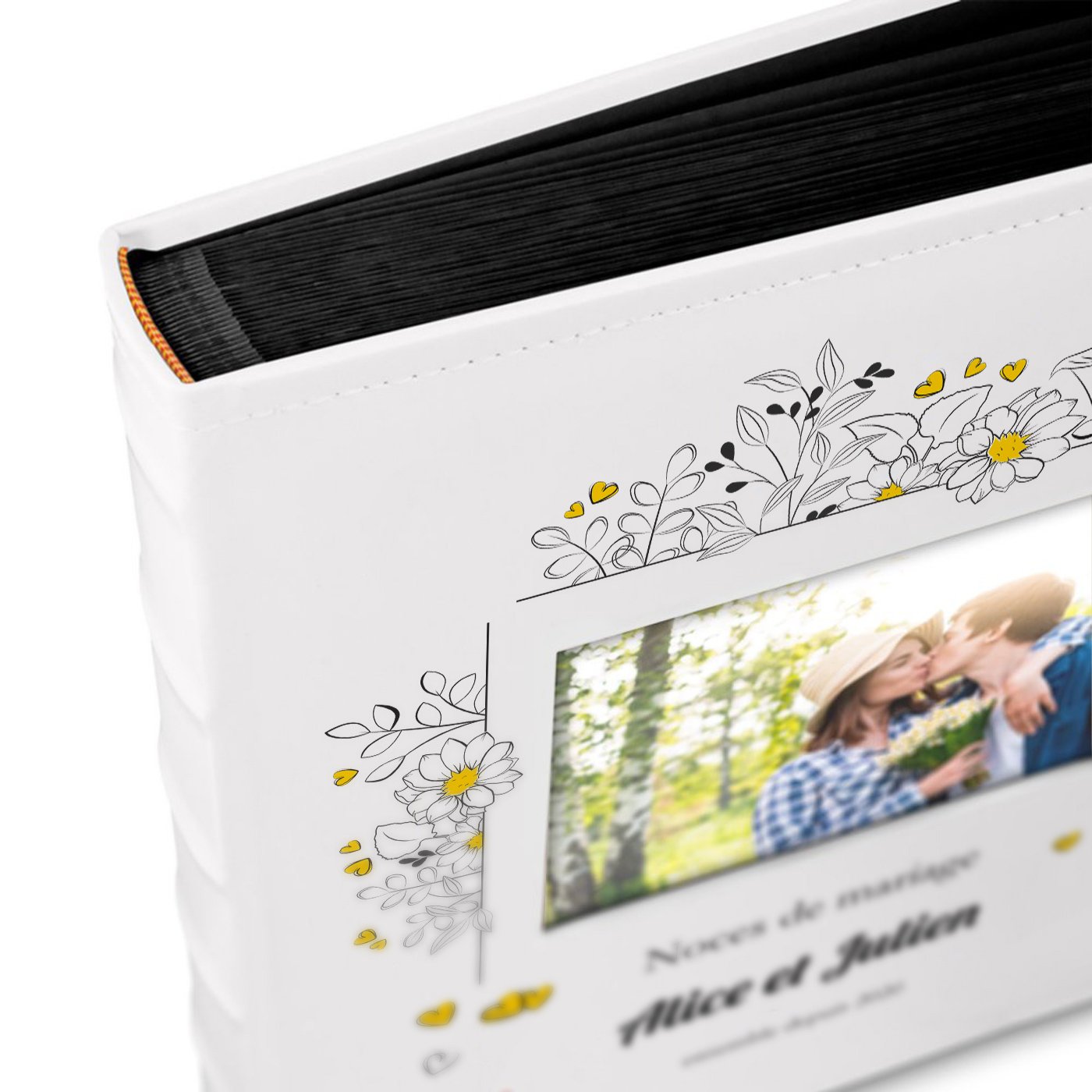 Murrano Personalized Photo Album with Window for 10th Wedding Anniversary