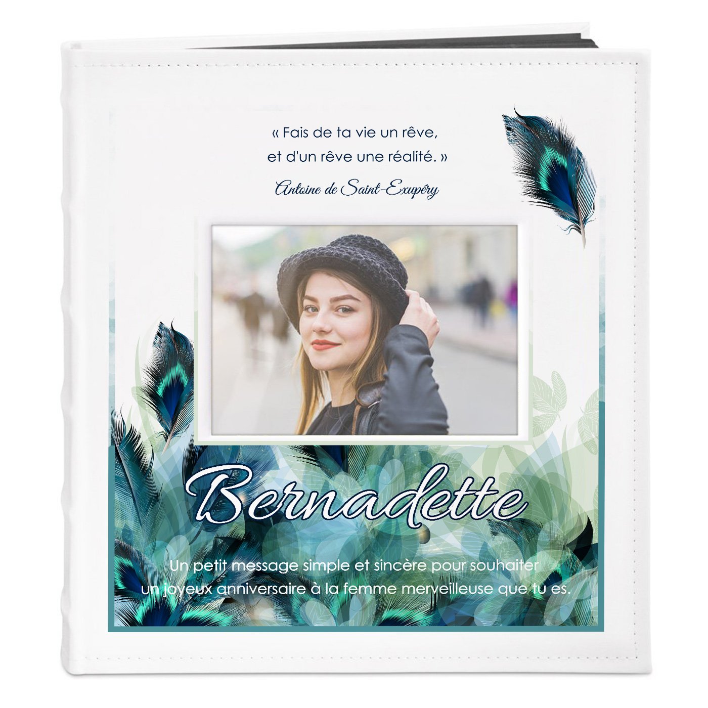 Murrano Personalized Photo Album with Window for Her 18th Birthday