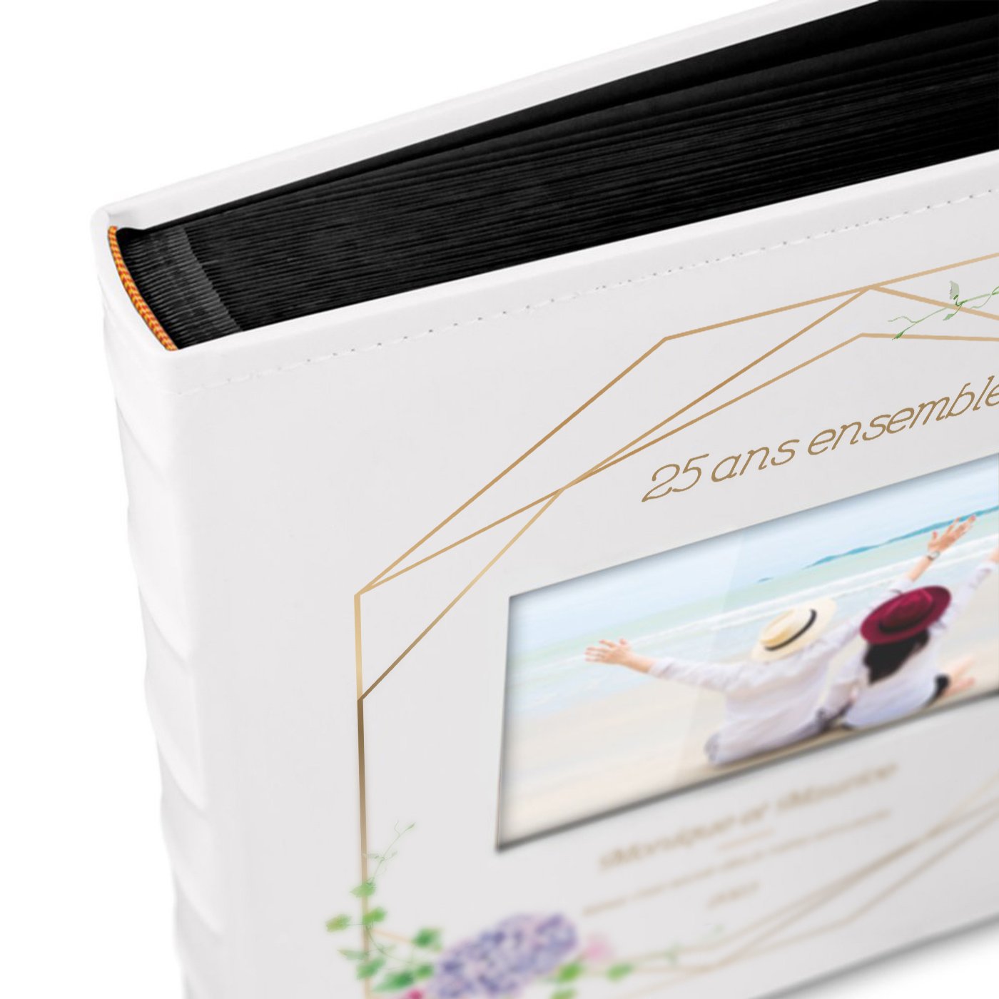 Murrano Personalized Photo Album for 25th Wedding Anniversary
