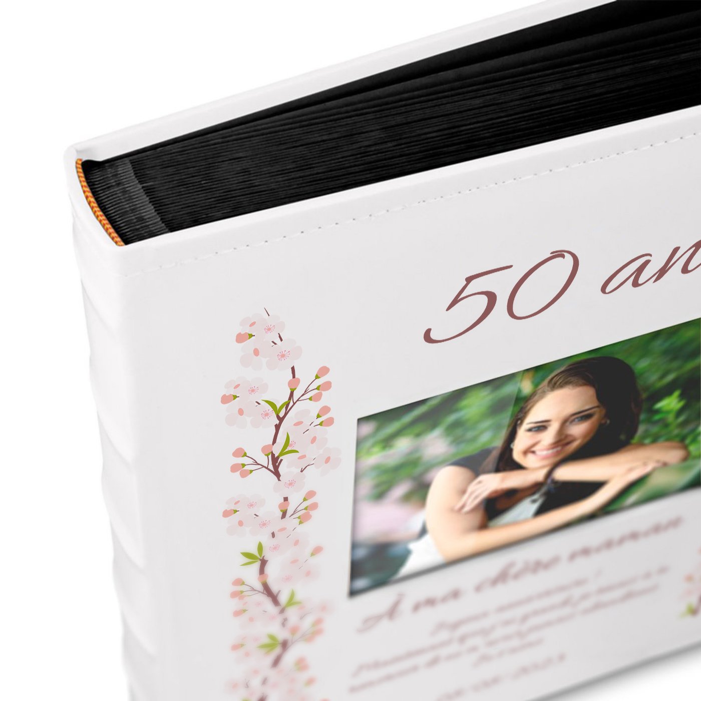 Murrano Personalized Photo Album for Mom's 50th Anniversary