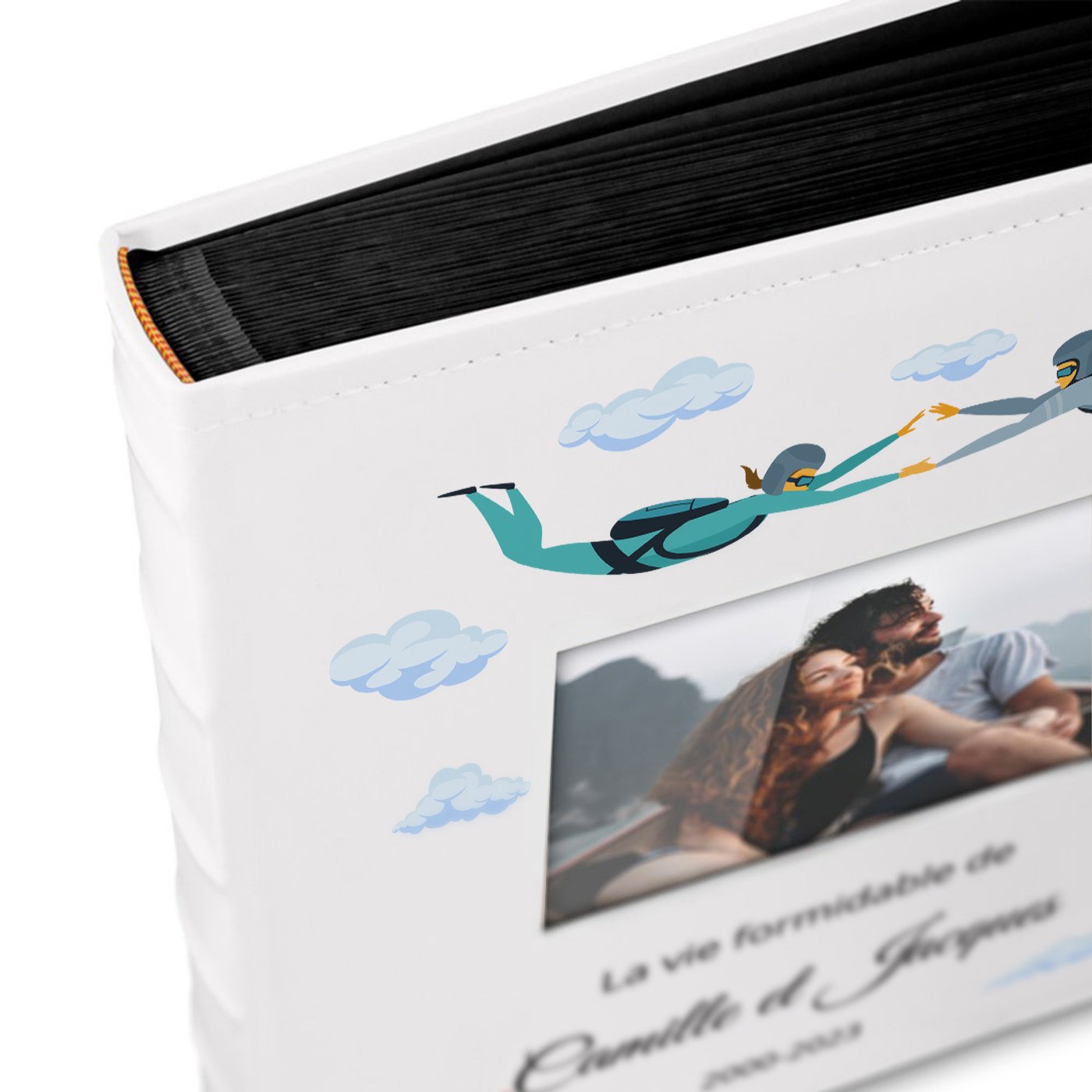 Murrano Personalized Photo Album with Window for Couples