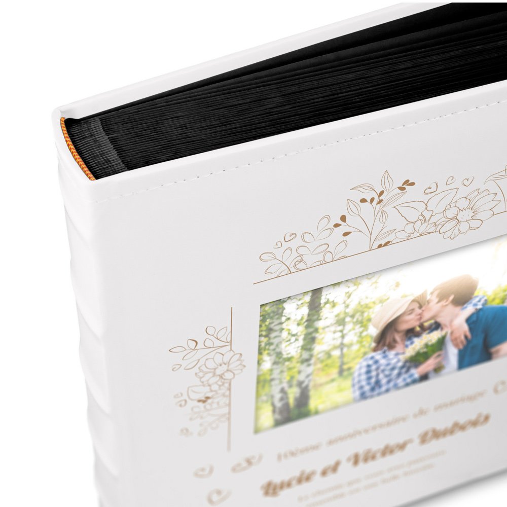 Murrano Personalized Photo Album for 10th Wedding Anniversary