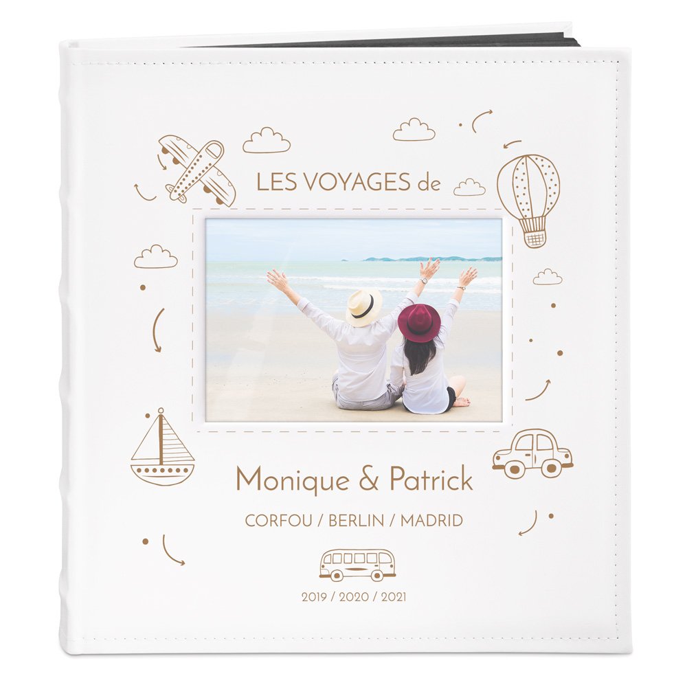 Murrano Personalized Photo Album for Couple's Travel Memories