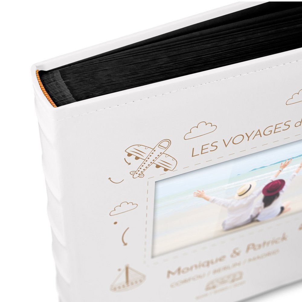 Murrano Personalized Photo Album for Couple's Travel Memories