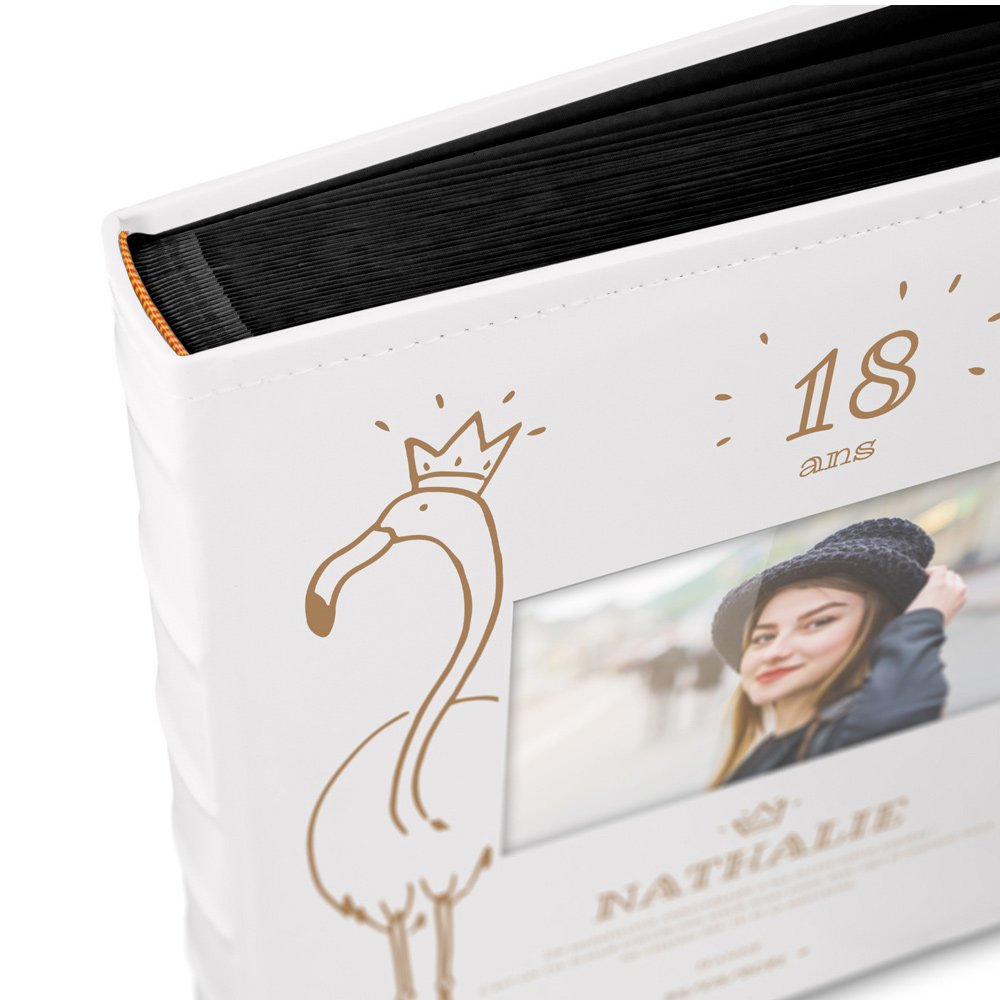 Album photo personnalisé Murrano pour anniversaire de 18 ans