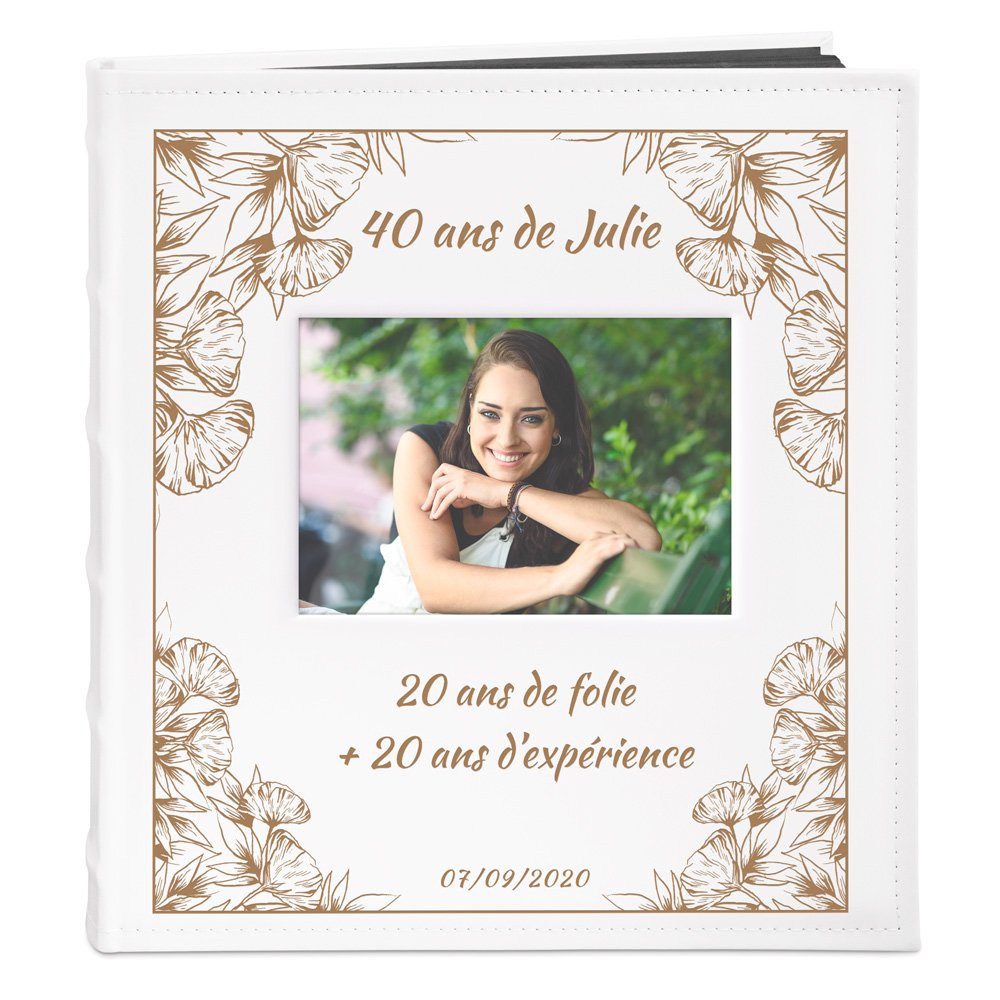 Murrano Personalized Photo Album for Her 40th Birthday