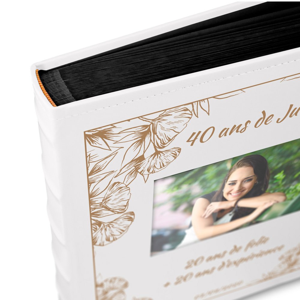 Murrano Personalized Photo Album for Her 40th Birthday