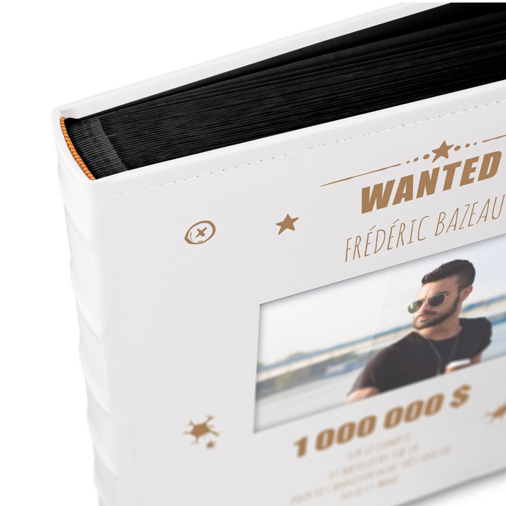 Murrano Photo Album with Window and Custom Print - For a 30-Year-Old Man