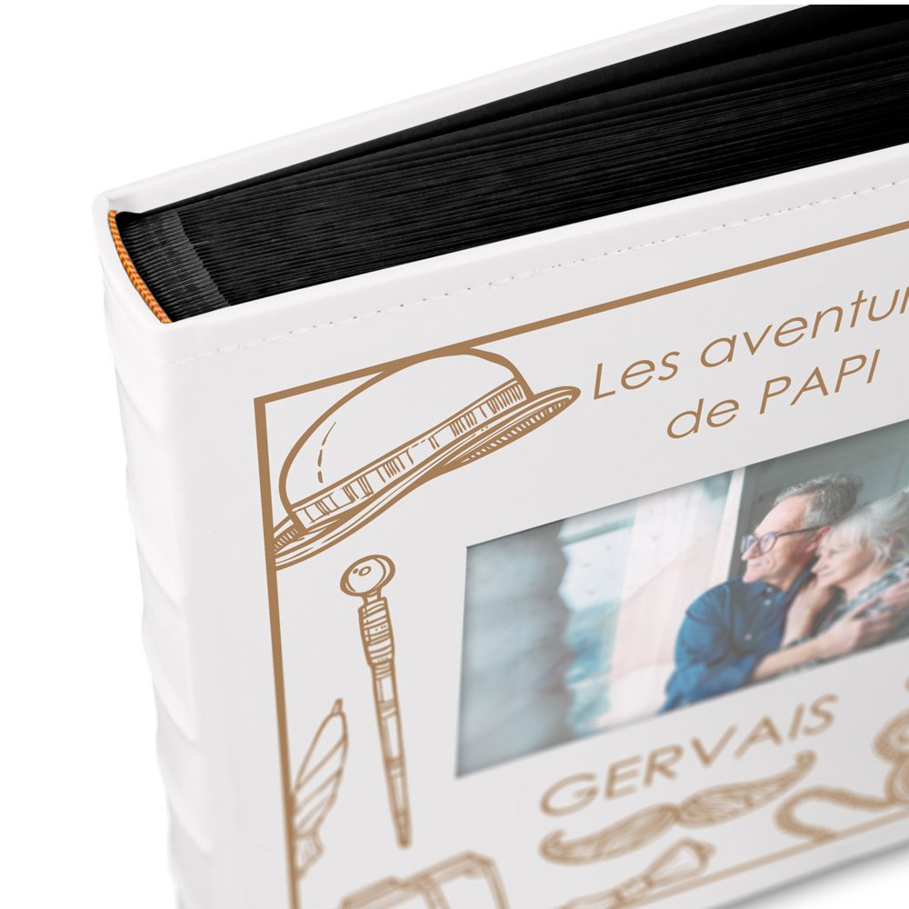 Murrano Personalized Photo Album with Window for Granddad