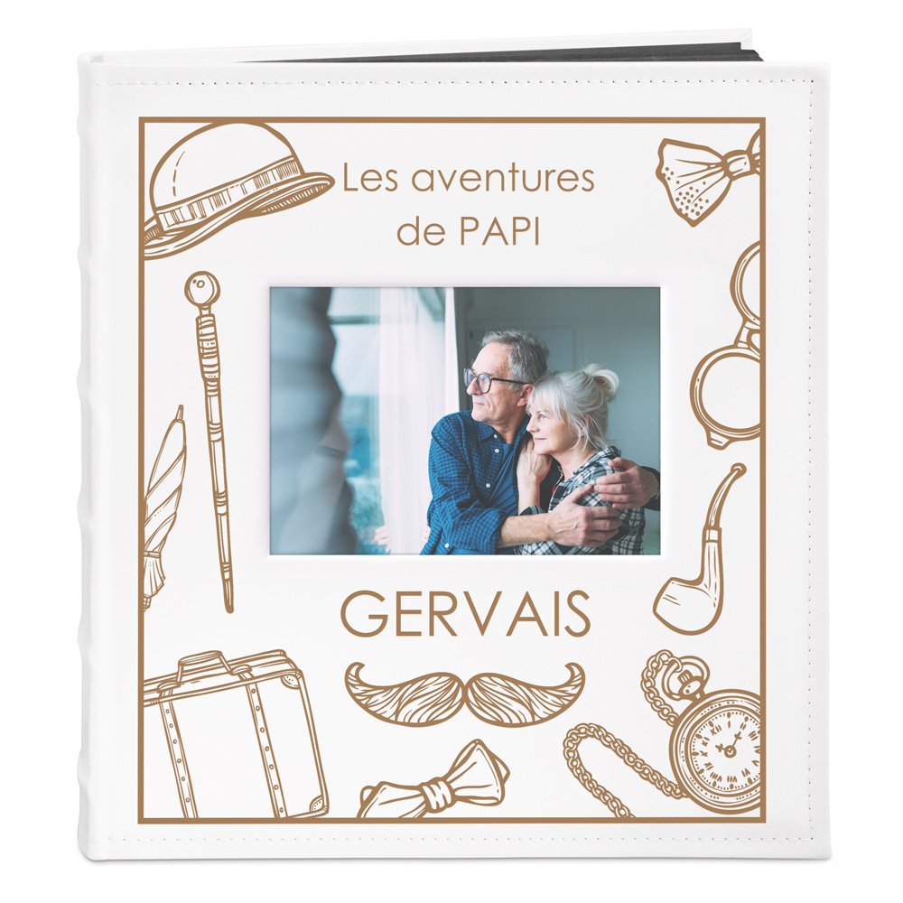 Murrano Personalized Photo Album with Window for Granddad