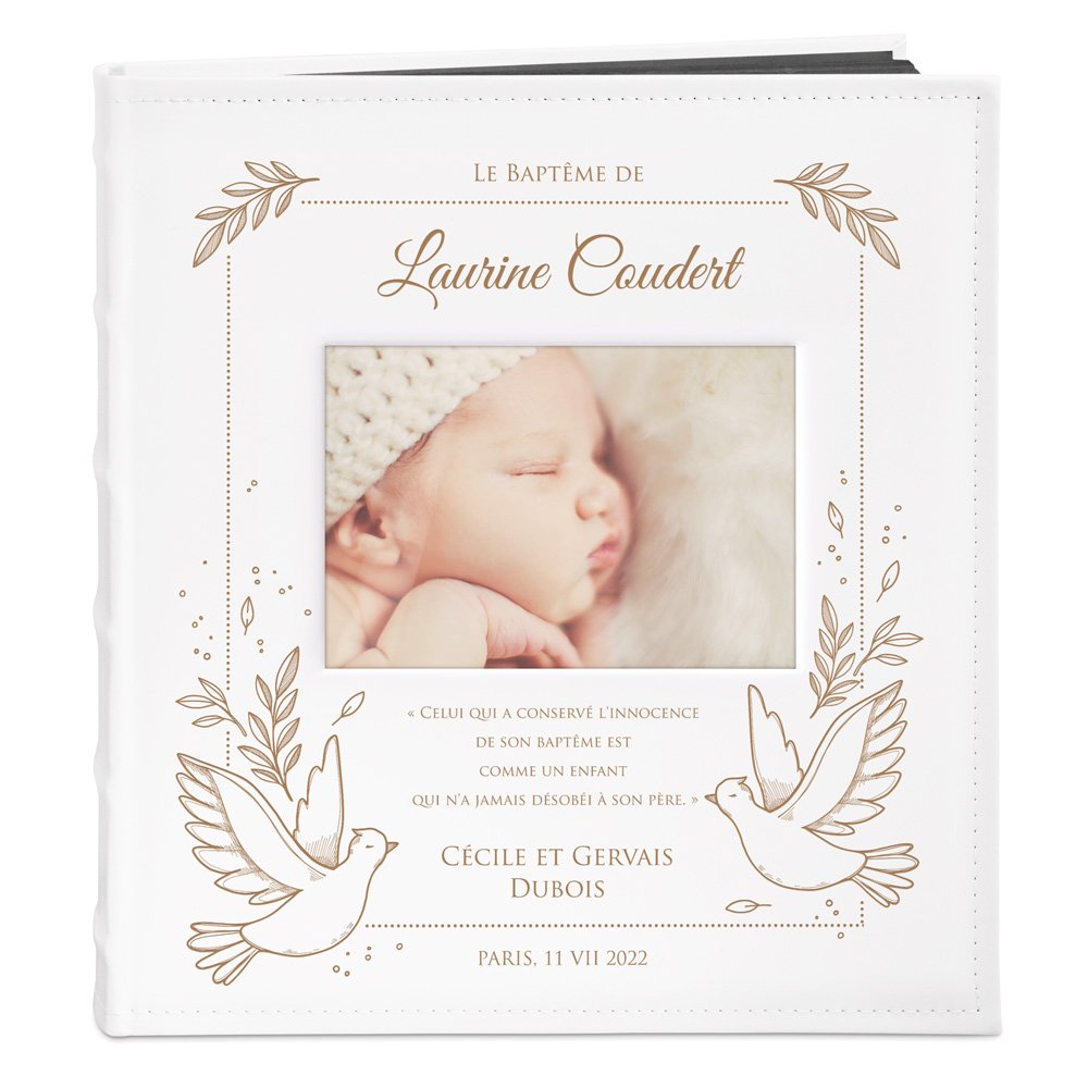 Murrano Personalized Photo Album for Little Girl's Baptism