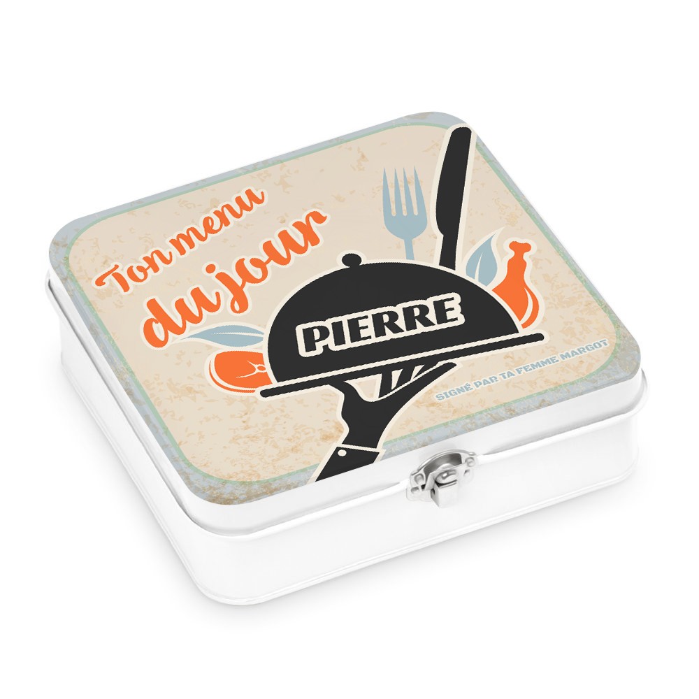 Murrano Customized Metal Snack Box for Husband's Birthday