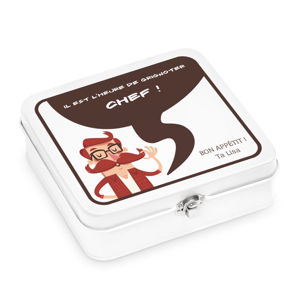 Murrano Metal Snack Box - Customized for Wedding Anniversary