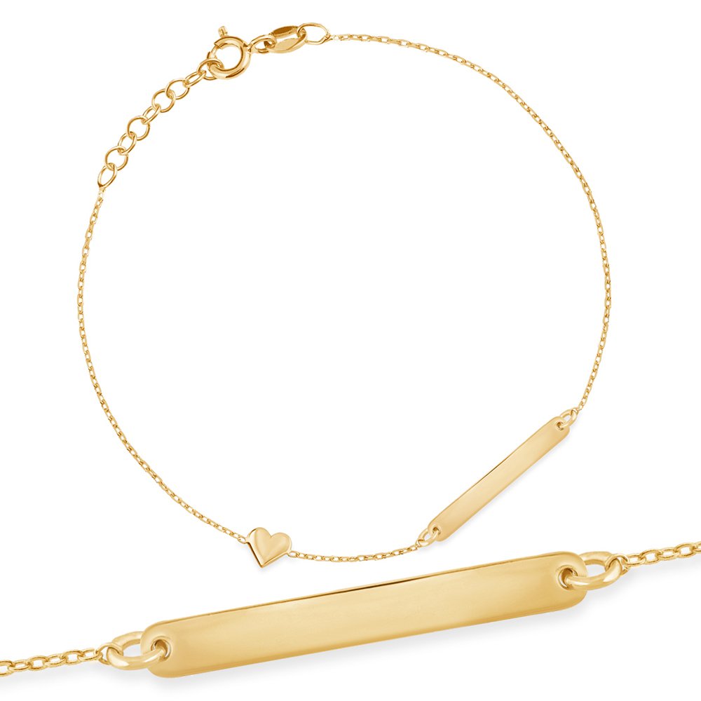 Bracelete de plata esterlina con oro de Murrano para mujer con grabado