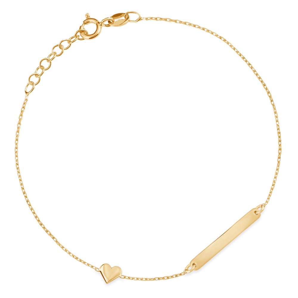 Bracelete de plata esterlina con oro de Murrano para mujer con grabado