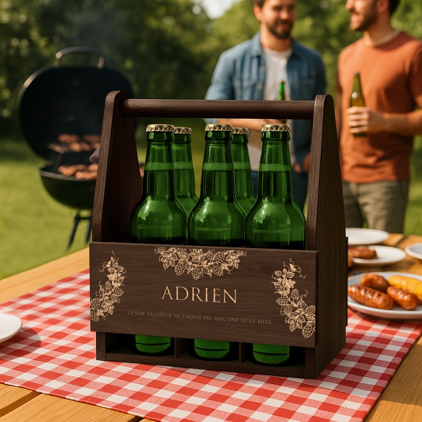 Porte-bière en bois personnalisé Murrano