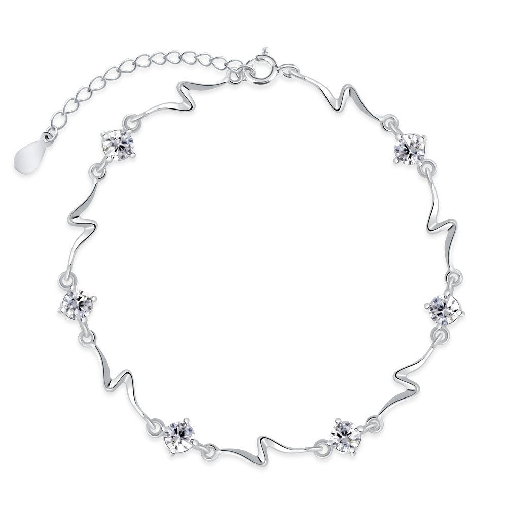 Pulseras de plata masa 925 grabadas Murrano para mujer