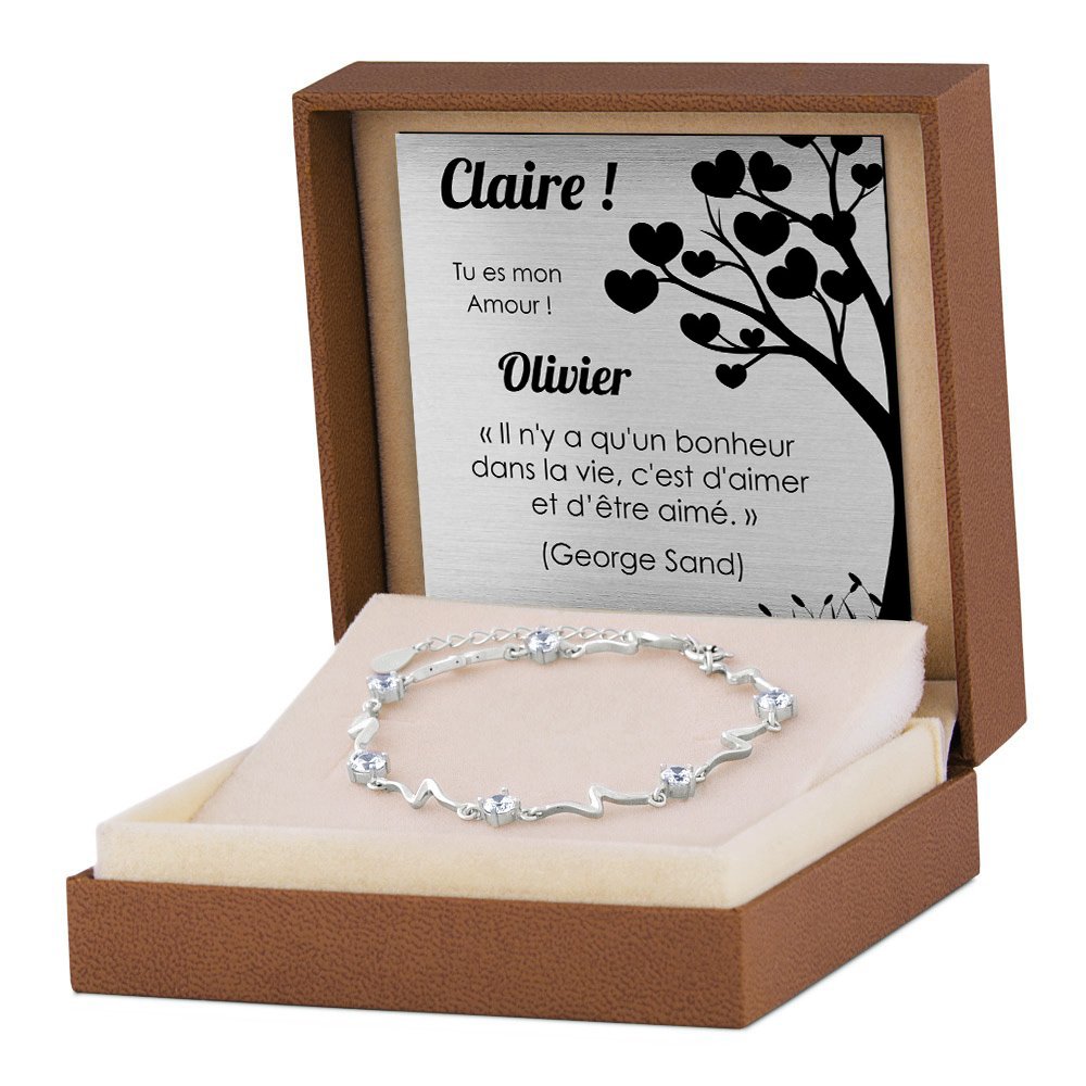 Pulseras de plata masa 925 grabadas Murrano para mujer