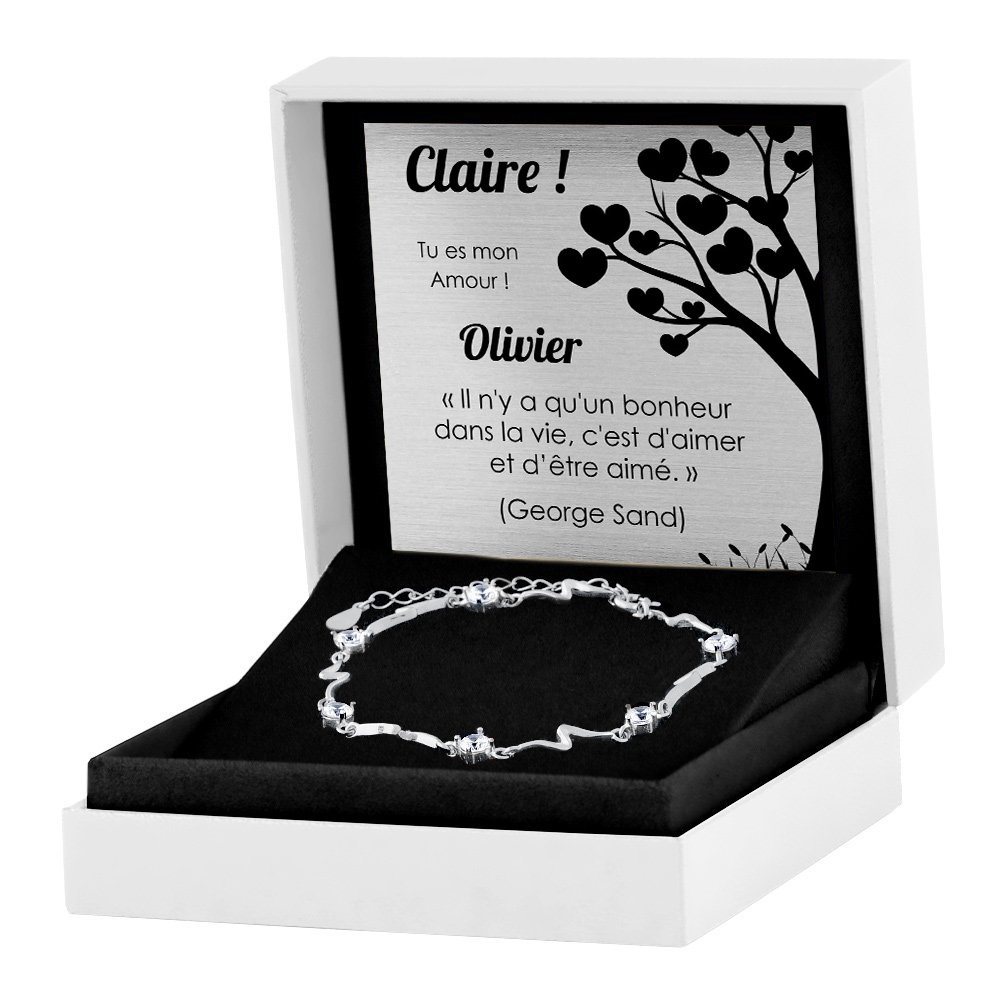 Pulseras de plata masa 925 grabadas Murrano para mujer