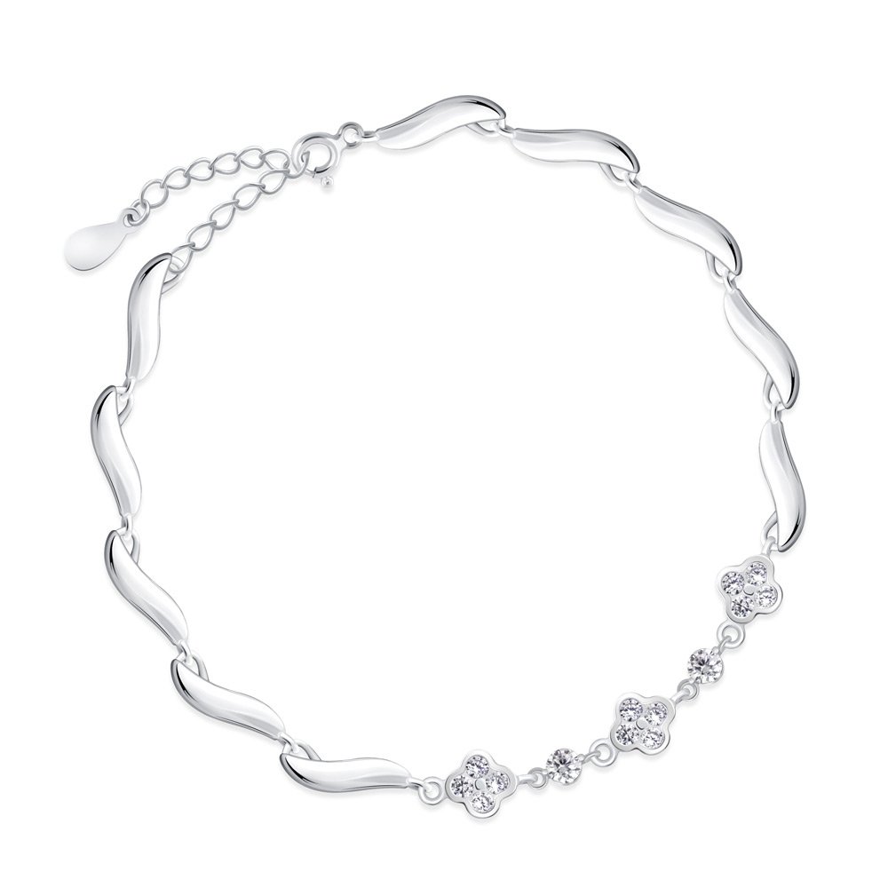 Pulseras de plata de Murrano con grabado para mamá