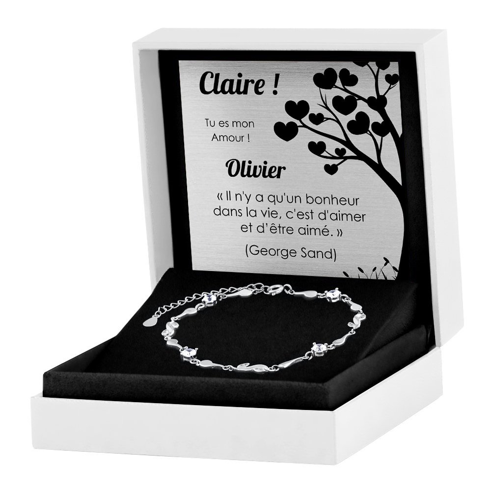Bracelete de plata masa 925 grabado Murrano para una prometida