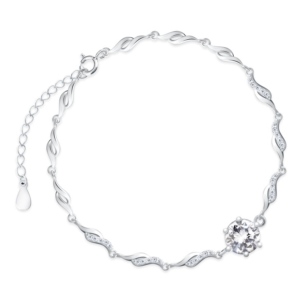 Braccial de plata de Murrano 925 grabado para esposa