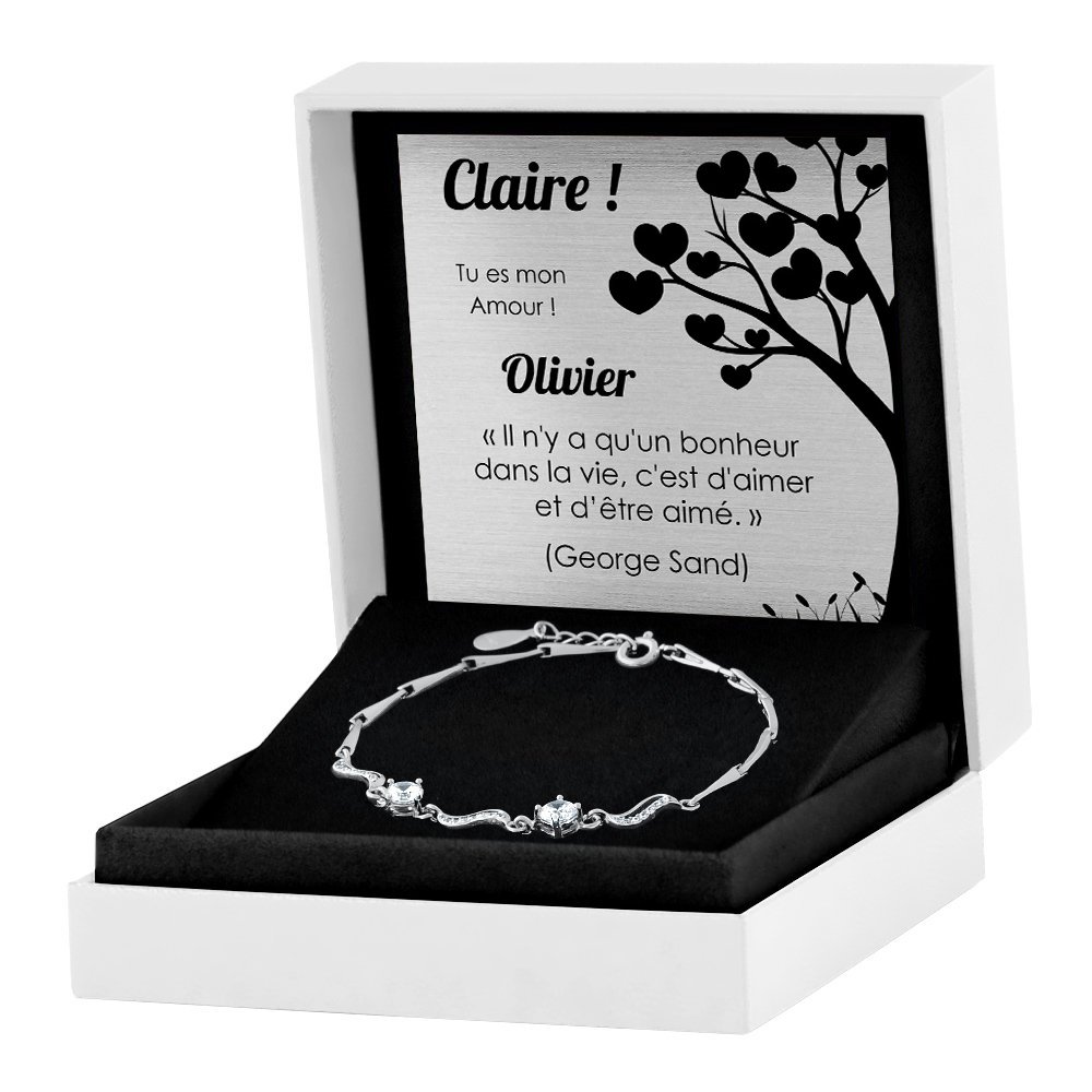 Pulseras de plata sólida 925 con grabado de Murrano para mujer