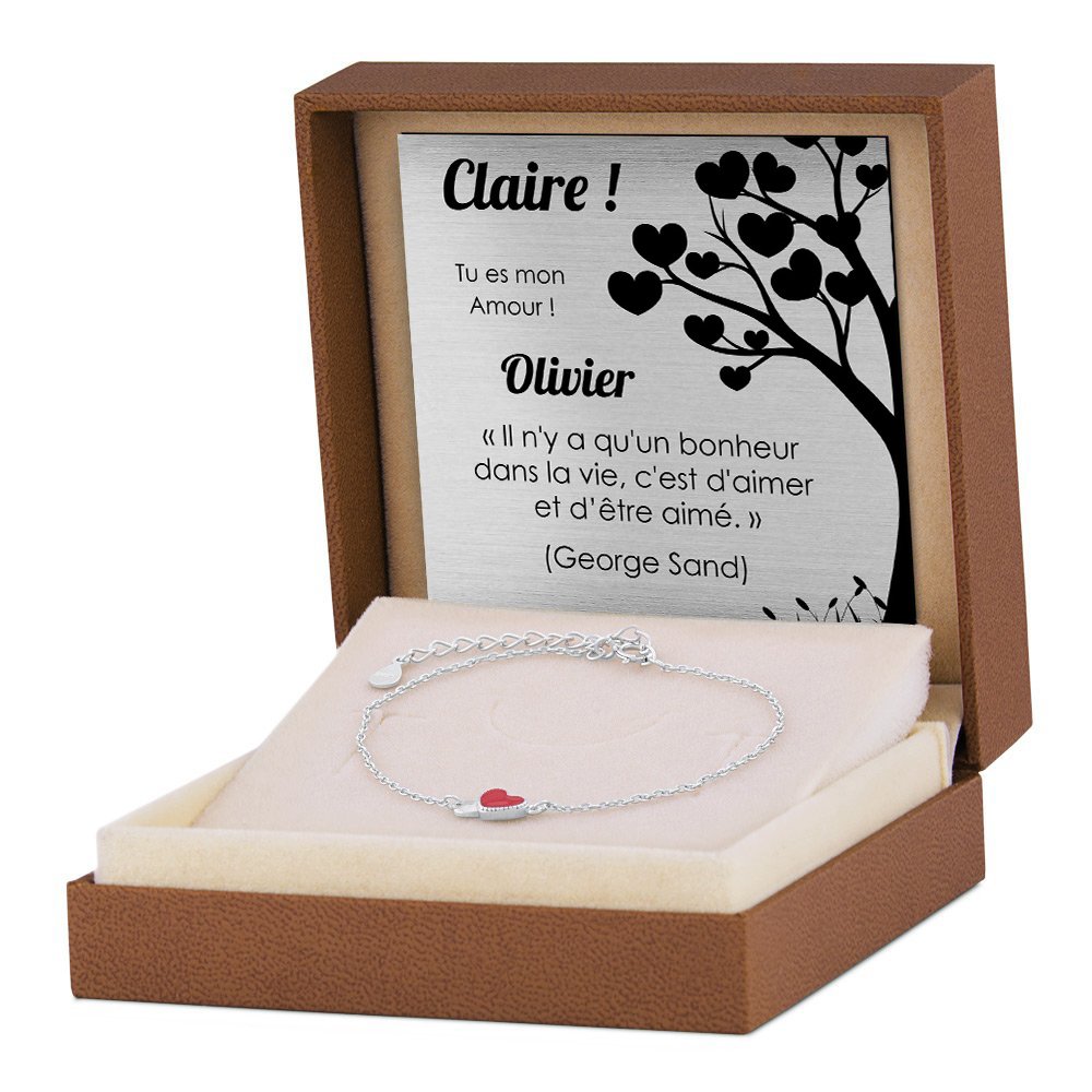 Pulseras de plata de Murrano con grabado para una niña