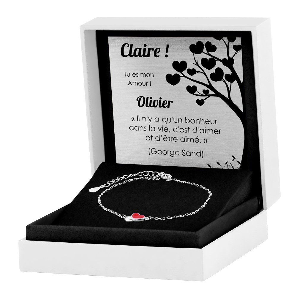 Pulseras de plata de Murrano con grabado para una niña